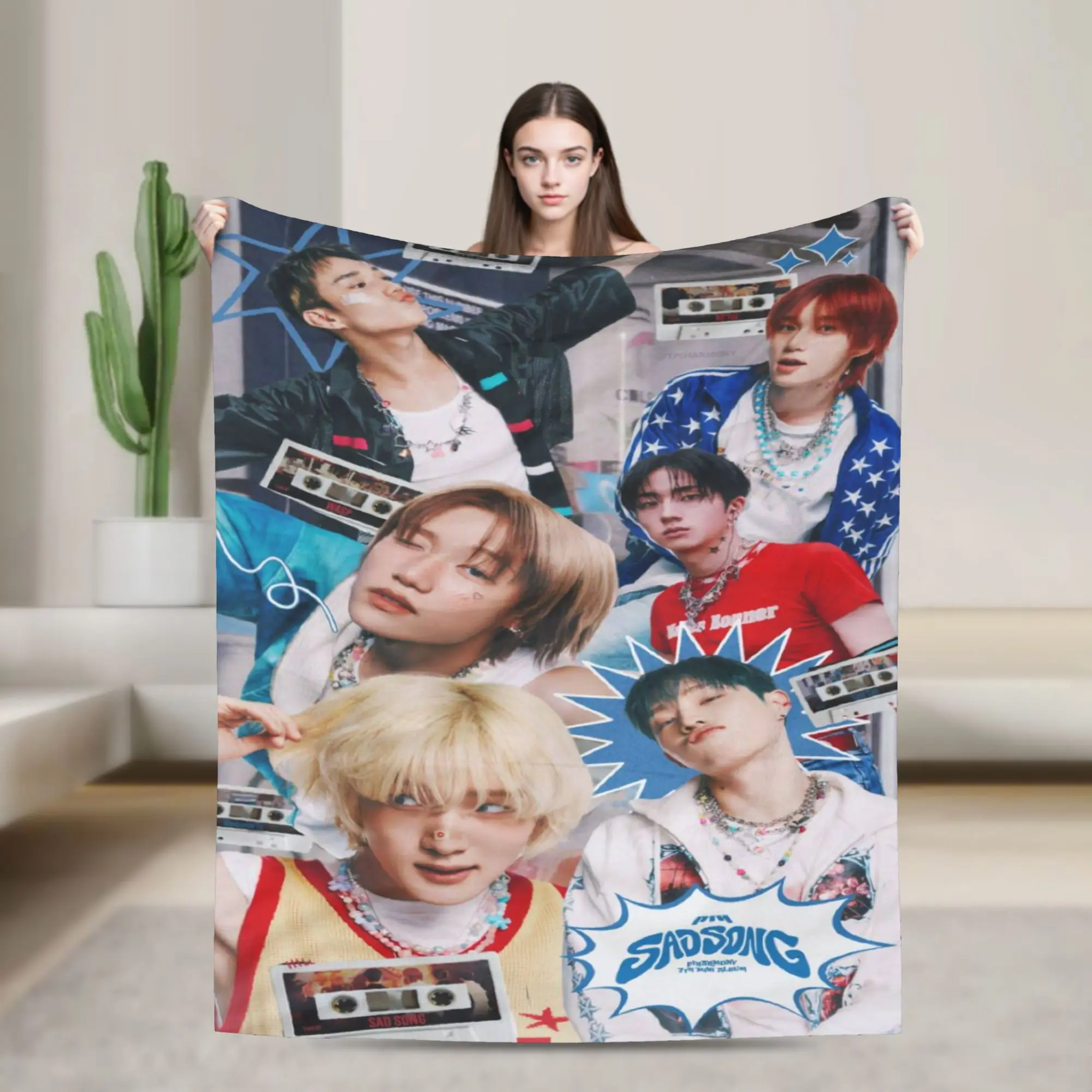 DUH! P1Harmony Kpop Music Album Merch Blankets Ultra-Soft Flannel  Throw Blanket Cozy Plush Thin Quilt