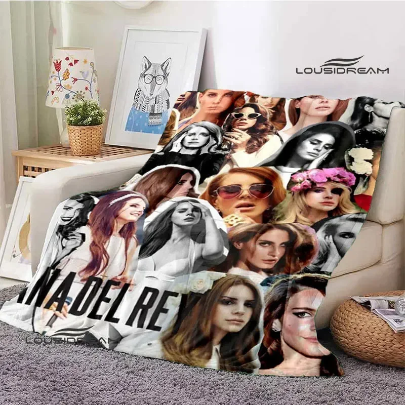 

Lana Del Rey Retro Printing blanket Children's Warm Flange Home travel bed linings Birthday Gift