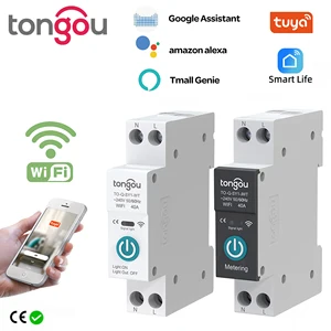 Tongou-tuya wifi smart circuit breaker, power measurement, 1p, 63a, intelligent home din track, wireless remote control, smart switch by app, tongou 8 Main Sales Breaker - №3