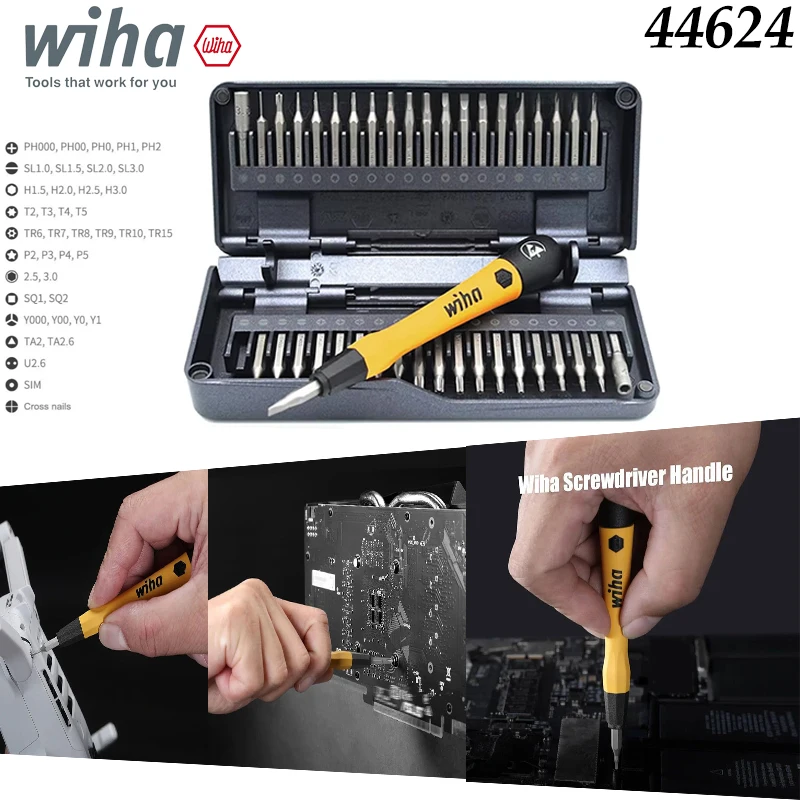 Wiha Zai Hause 44624 40-in-1 ESD Precision Magnetic Mini Screwdriver Set, High Quality & Portable