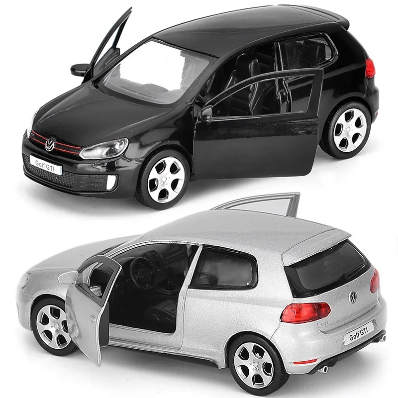 Modelo de coche a escala Volkswagen Golf 6, escala 1:36, juguete en miniatura de aleación Gti, vehículo extraíble, regalos para niños