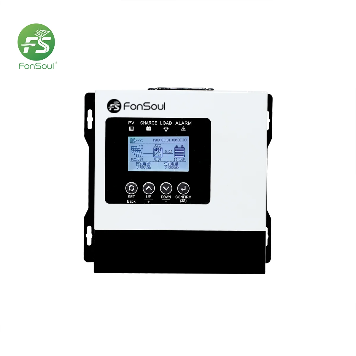Fonsoul Solar Charge Controller MPPT for Lead-acid and Lithium Battery 12V-92V 30A 60A 120A VOC 18V-230V WiFi LCD Manual Button