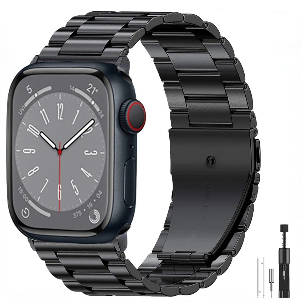 

Металлический ремешок для Apple Watch Ultra Band 49 мм 8 7 45 мм 41 мм Браслет из нержавеющей стали для iWatch 65432SE 44 мм 42 мм 40 мм 38 мм Ремешок