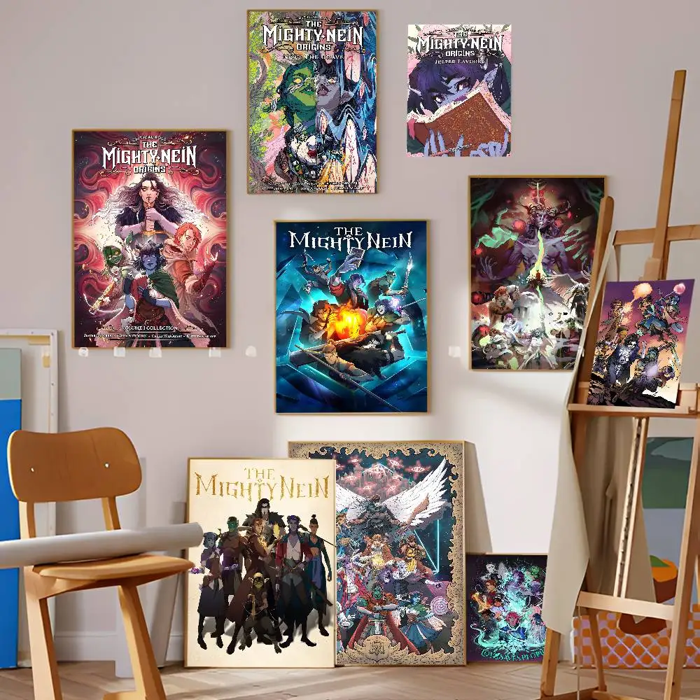 Animation The Mighty Nein Movie Sticky Posters Retro Kraft Paper Sticker DIY Room Bar Cafe Aesthetic Art Wall Painting