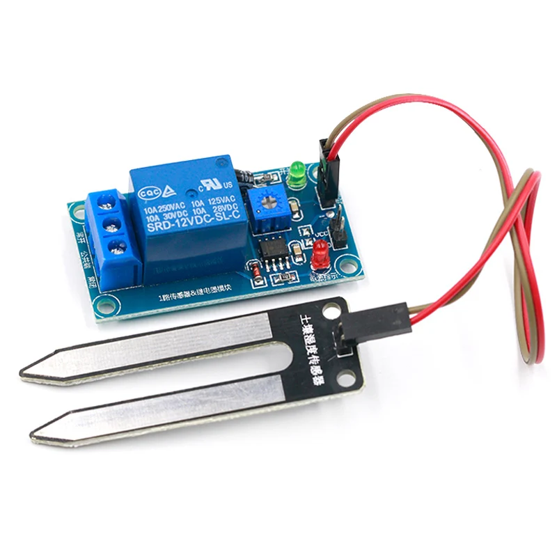 Soil moisture sensor 5V12V relay control module starts automatic watering when the humidity is lower