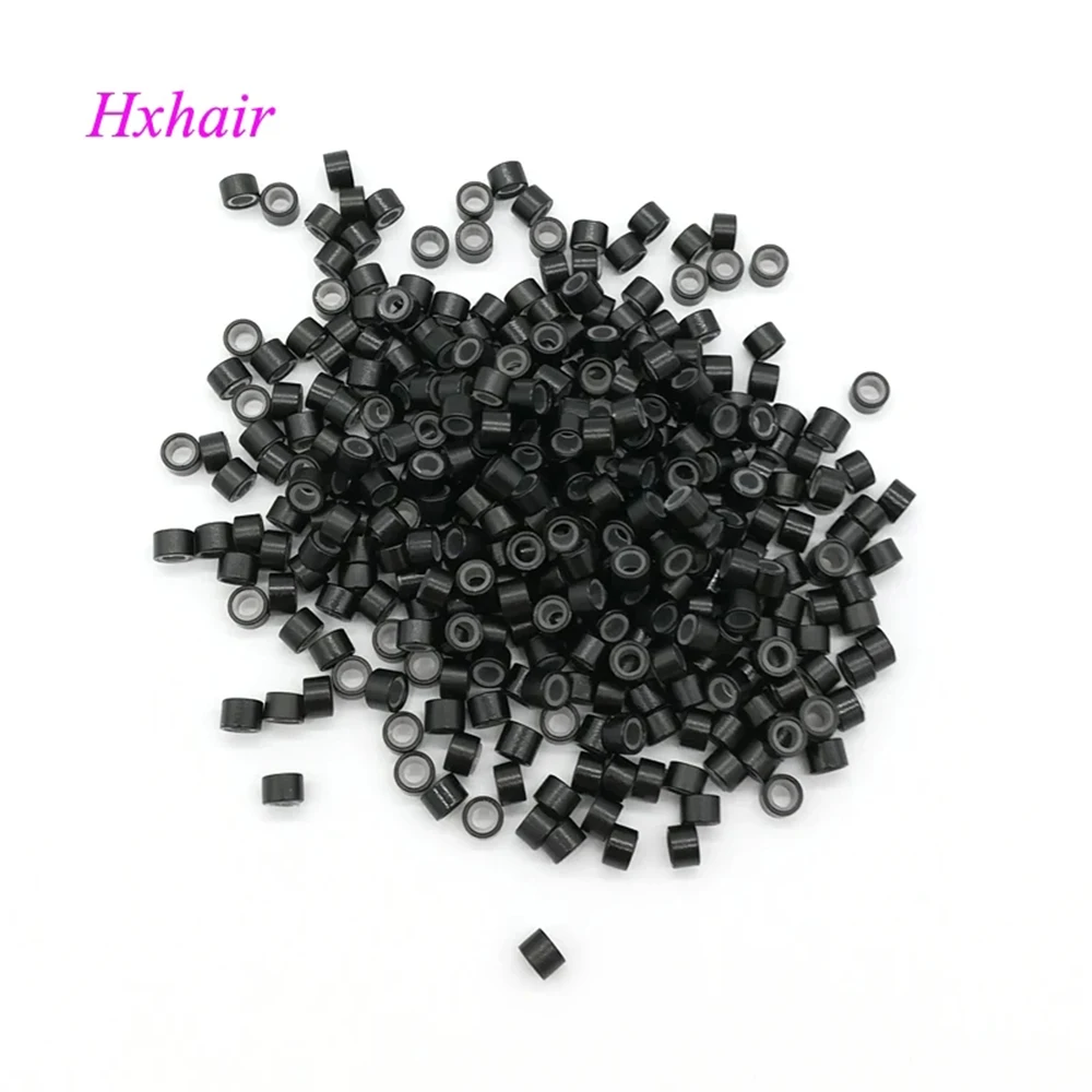 1000pcs 4.5mm Aluminium Rings With Silicone /Silicone Rings /Micro Links /Hair Tools /Hair Clips