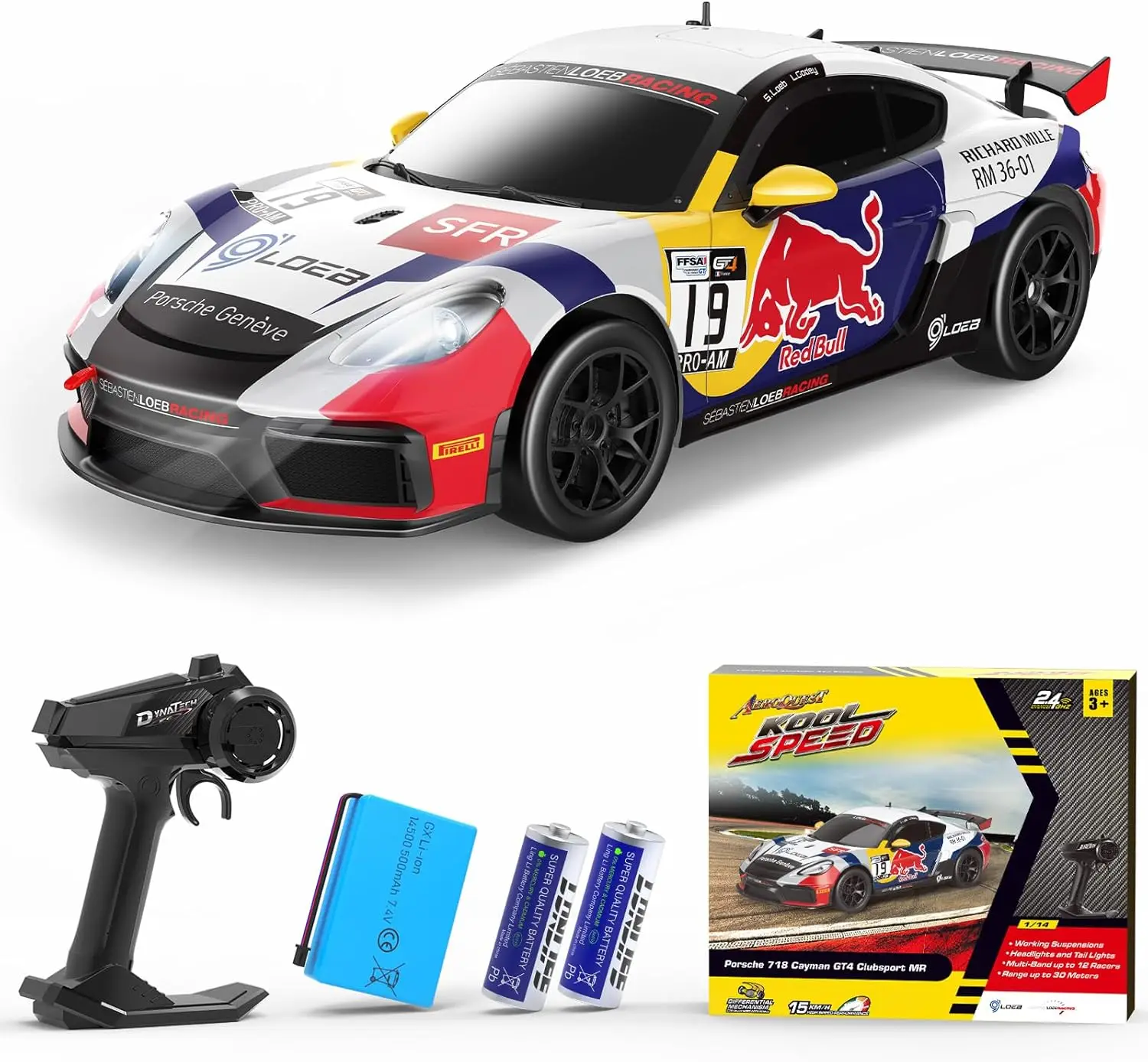 

Remote Control Car, Officially Licensed 1:14 Scale Toy Car for Boys, Girls, Teens and Adults - Red Bull Design Birthday Gift