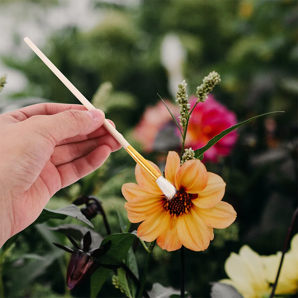 10Pcs Soft Wool Pollination Brush Fruit Tree Pollination Tomato Strawberry Flower Growing Tools Manual Pollinating Brush Plant