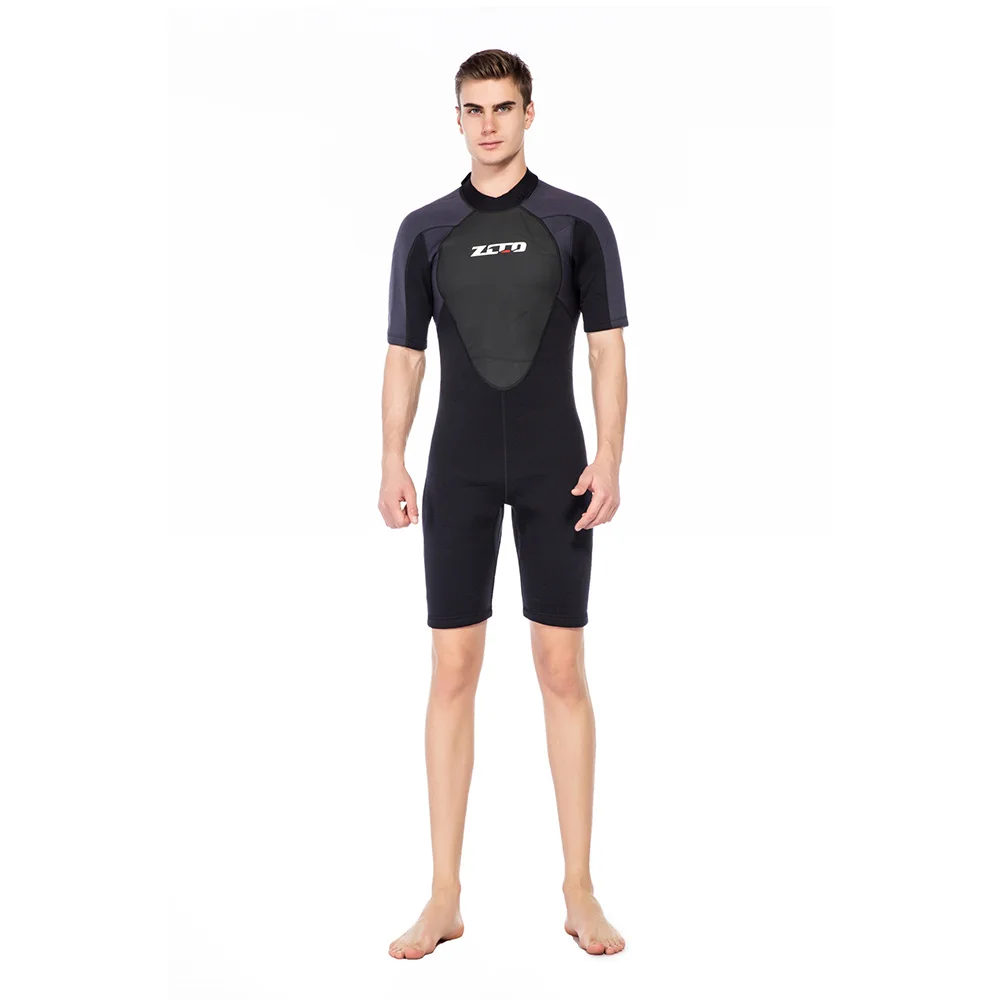 3mm Neoprene Wetsuit Men Short Sleeve One Piece Set Sunproof Diving Suit for Surfing Spearfishing Snorkeling Keep Warm Swimsuit