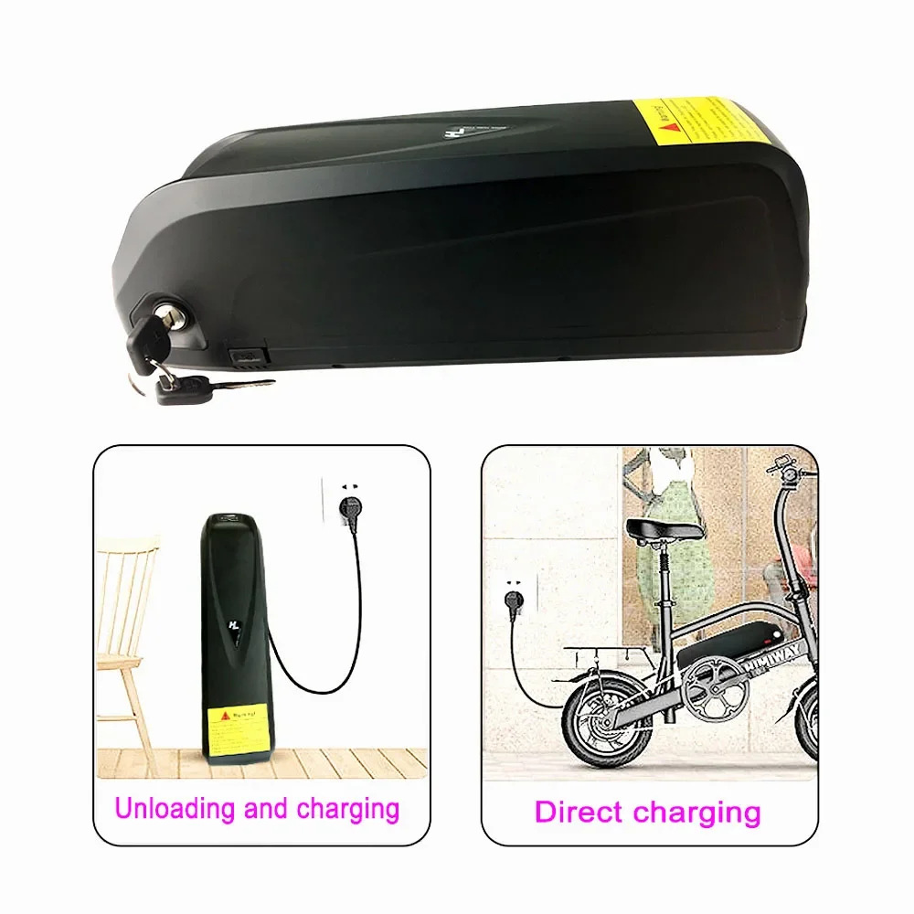 Bateria de bicicleta elétrica para Hailong G80, 52V, 30A, 18650, 750W, 500W, 350W, 1500W, 1000W Motor