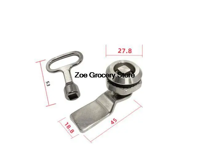 Closet Door Drawer Zinc Alloy Panel Tubular Cam Lock w Square Socket Key