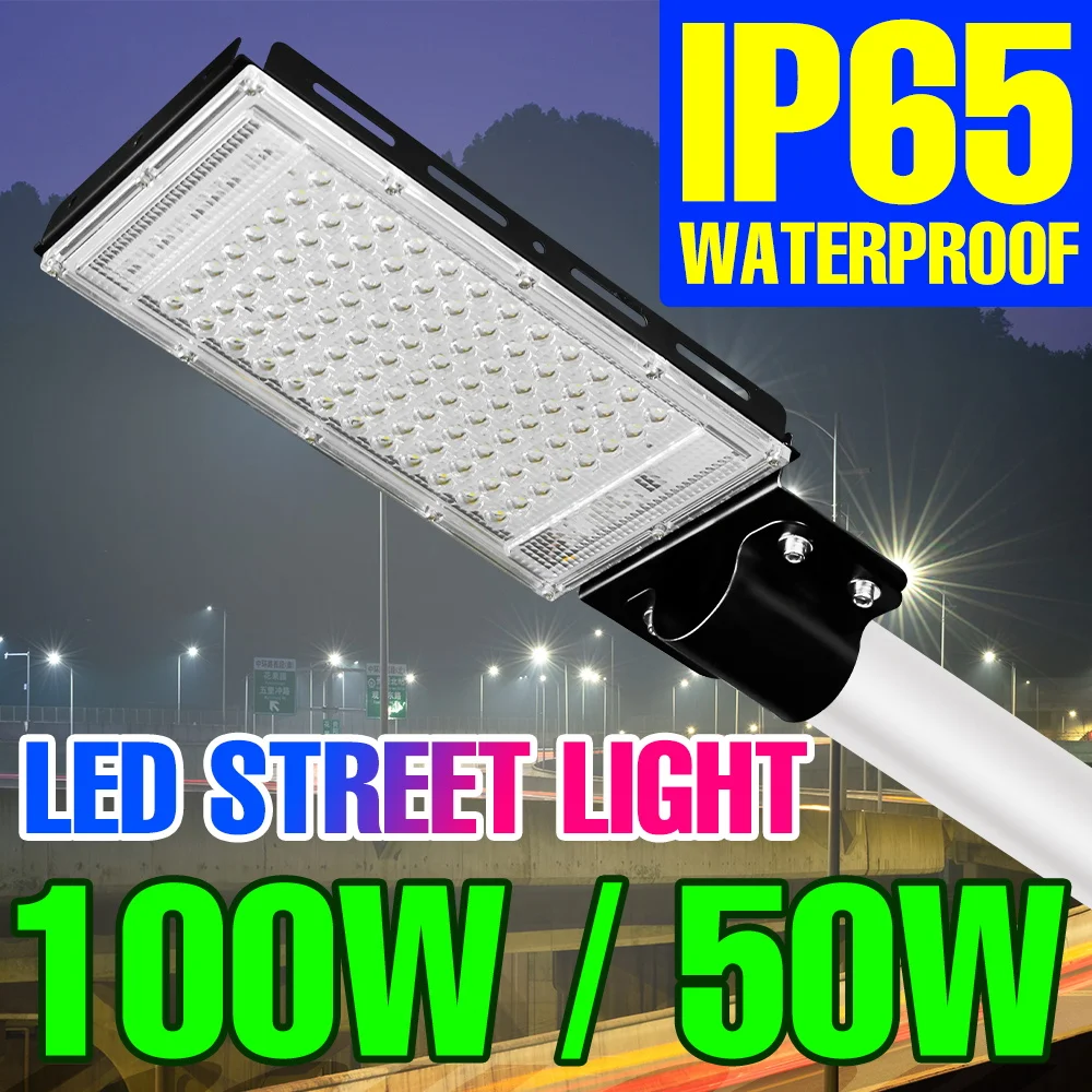 

50W 100W LED Street Lights Garden Lampe Country House Outdoor Waterproof Wall Lamp AC 220V Flood Light Square Landscape Lighting