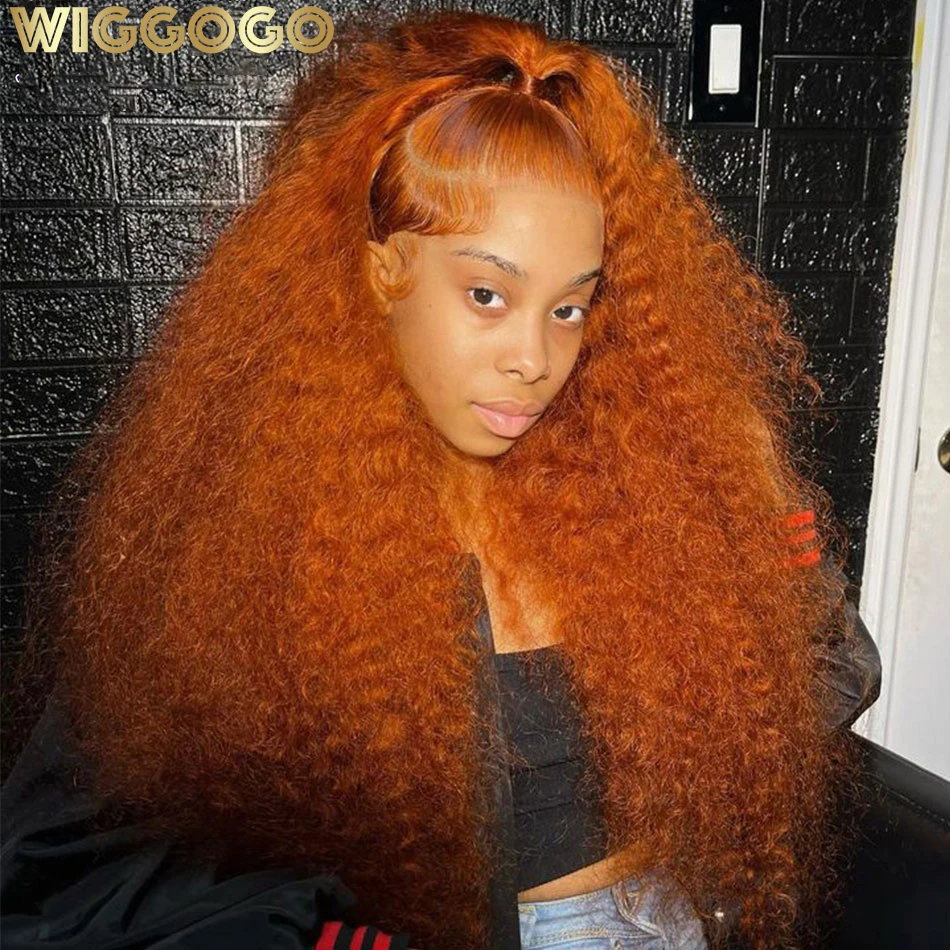 Wiggogo Ginger Lace Front Wig Human Hair Curly Lace Front Human Hair Wig 13x4 Deep Wave Frontal Wig 13X6 Hd Lace Frontal Wigs