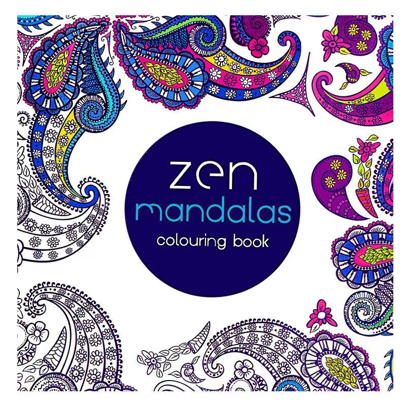 1ชิ้นใหม่24หน้าสมุดภาพระบายสีดอกไม้ Mandalas สำหรับเด็กผู้ใหญ่บรรเทาความเครียดฆ่าเวลาภาพวาดกราฟฟิตีหนังสือสมุดวาดรูป