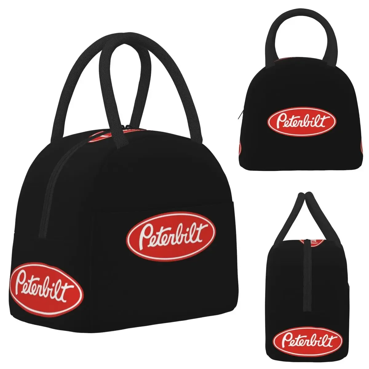 Peterbilt Truck Racing Logo Insulated Lunch Bag for Women Office Cooler Thermal Food Box Tote Leakproof Lunch Boxes Container