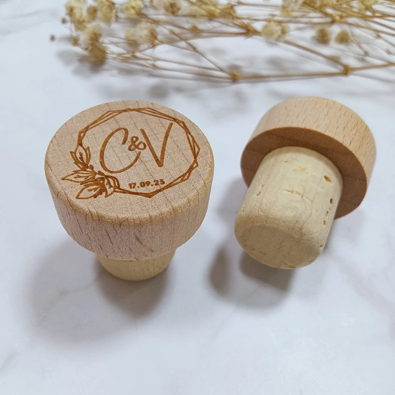 

Customized Wine Bottle Plug Wine Bottle Stopper Wedding Supplies Personalized Cork Stopper Wedding Favors And Gifts For Guest