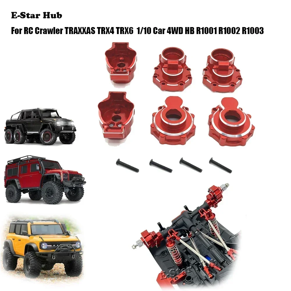 Rear Bridge Cup for RC Crawler TRAXXAS TRX4 TRX6  1/10 Car 4WD HB R1001 R1002 R1003 Metal Upgrade Parts