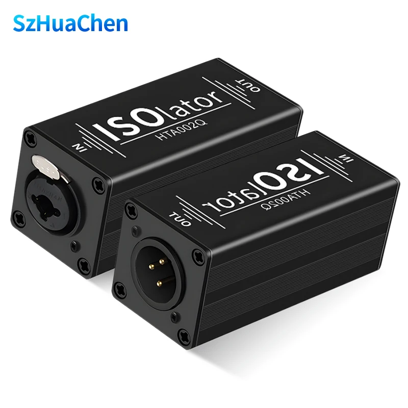 1Pcs 6.35  XLR Audio Isolator Mixer Noise Cancellation Audio Current Acoustic Filter Audio Noise Reducer XLR Audio Isolator