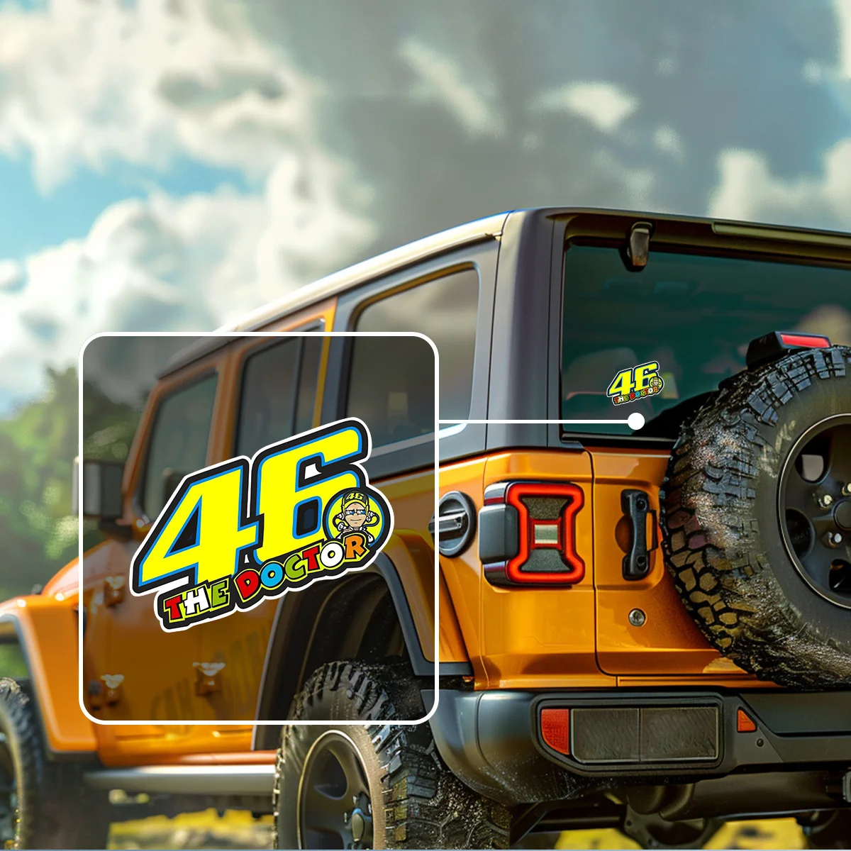 

Decorative Decal For Car & Vehicle Accessories Cartoon Yellow Number & Multi-Color Letter Sticker