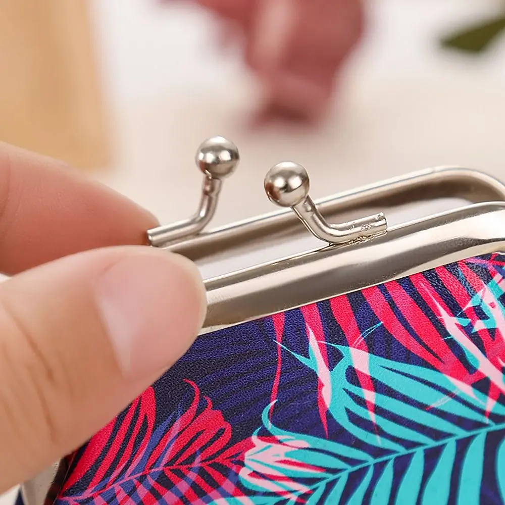 Duurzame bloemen portemonnee etnische stijl PU wisselgeld organisatoren ijzeren mondclip portemonnee cadeautas