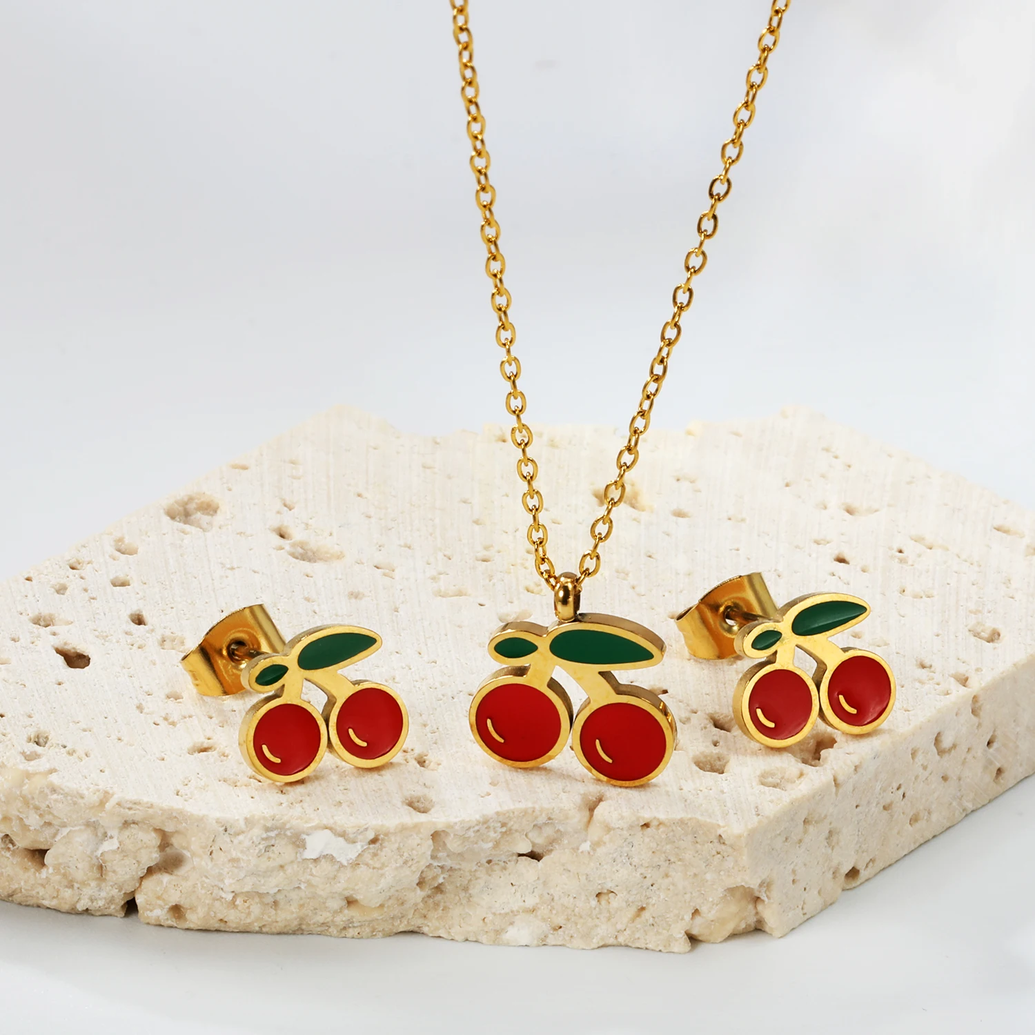 Women's Circular Shell Necklace & Earring Set, Wedding Party