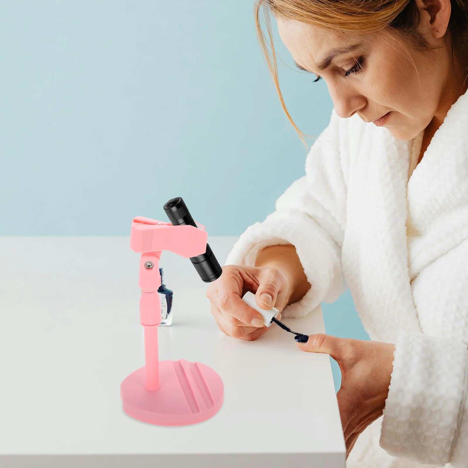 Support de lampe UV portatif 360 °   Support télescopique rotatif pour ongles en Gel, Support de séchage pour Nail Art, Support pour sèche-vernis de manucure