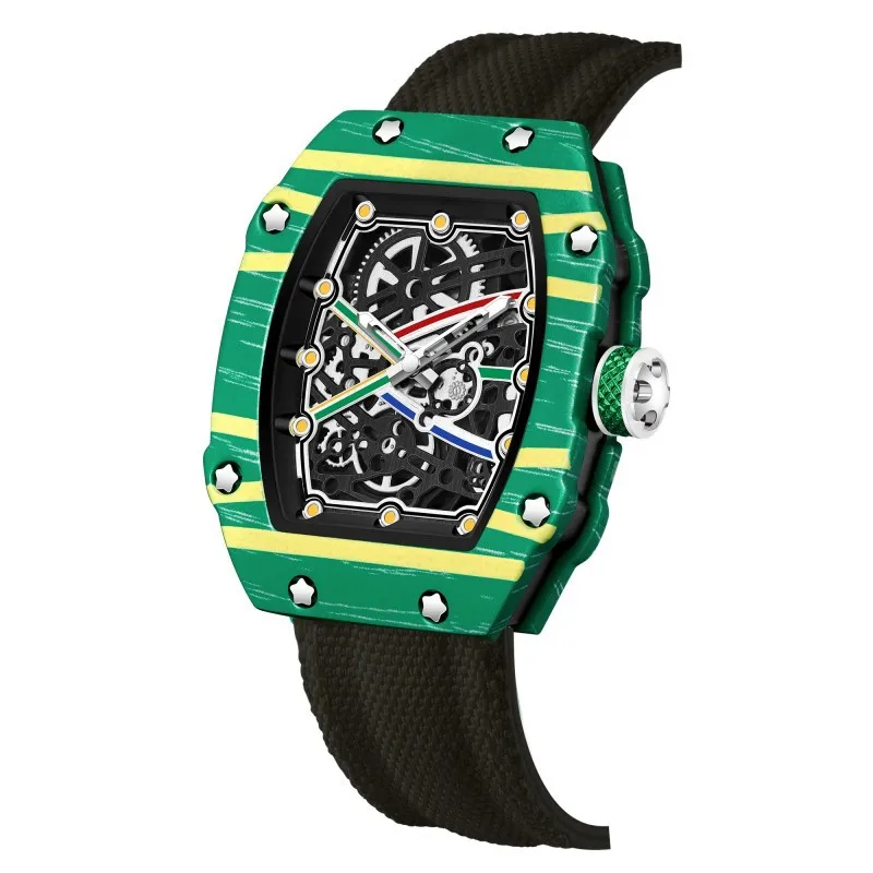 Men's Tonneau Quartz Watch, Ultra Slim Design