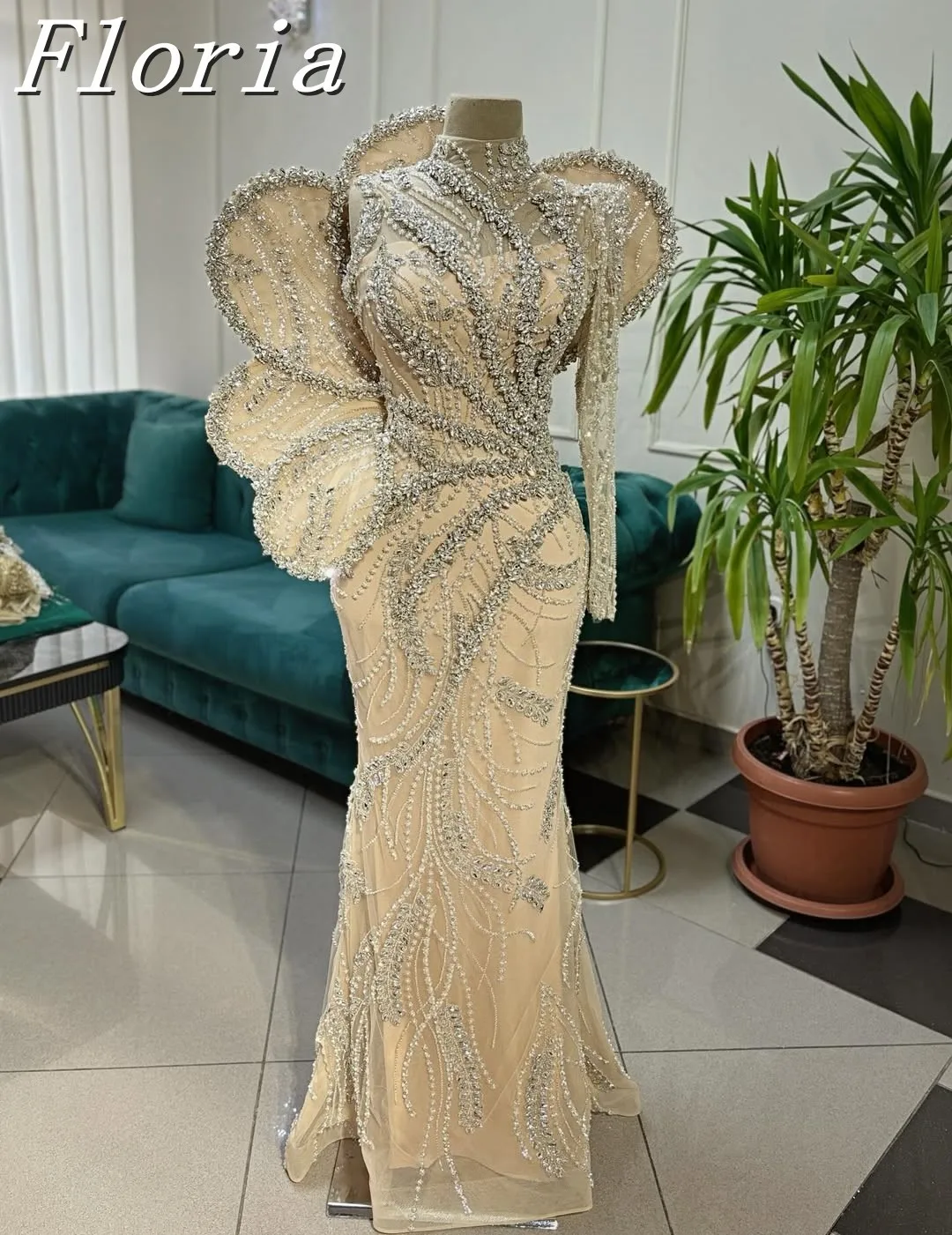 

Изысканные 3D многослойные дизайнерские вечерние платья русалки ручной работы с бисером и кристаллами, длинное платье для выпускного вечера, длинные вечерние платья по индивидуальному заказу