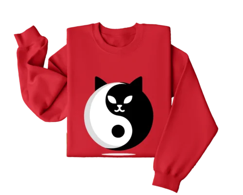 Polarshe Cat Circle, Cat, Original Design, Goodness, Gift, Animal, Cat Lover / Sweatshirt