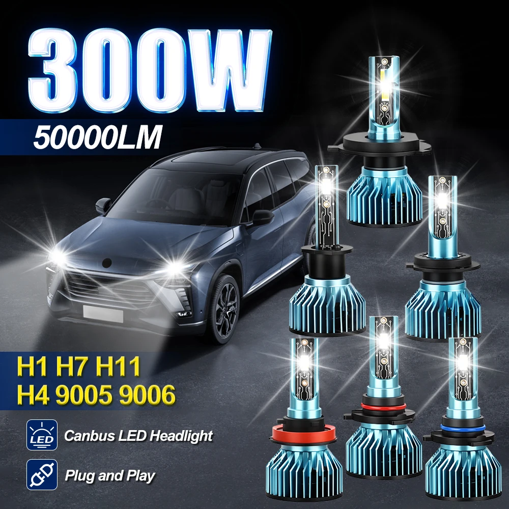 

CROSSFOX 2PCS H8 H9 H11 H16JP 9005 HB3 9006 HB4 H7 H1 6000K Car LED Headlight Bulb H4 9003 HB2 LED High Brightness Auto Headlamp