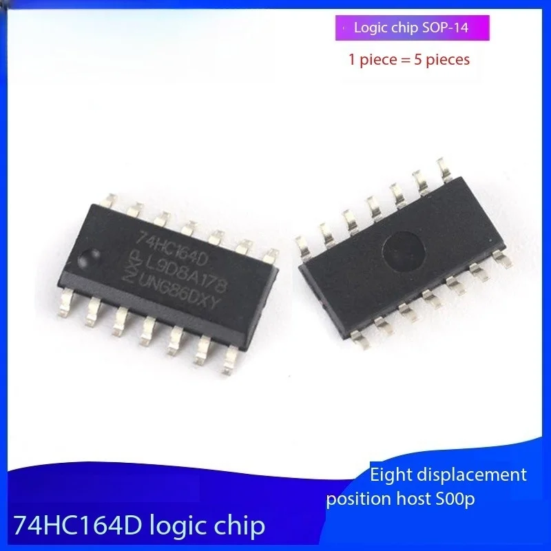 

5PCS Original Genuine 74HC164D Eight-Position Shift Register Logic Chip SOP-14