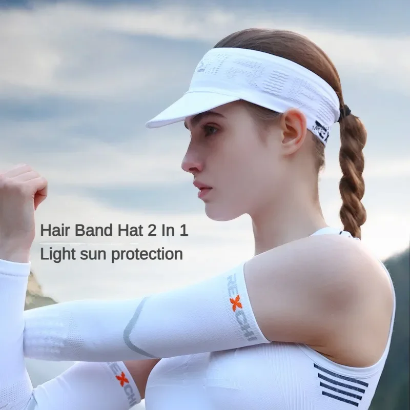 Cool Elastic Sports Visor Elastic Non-slip Headband Outdoor Running Fitness Sweat-absorbent and Breathable Anti-perspirant Belt