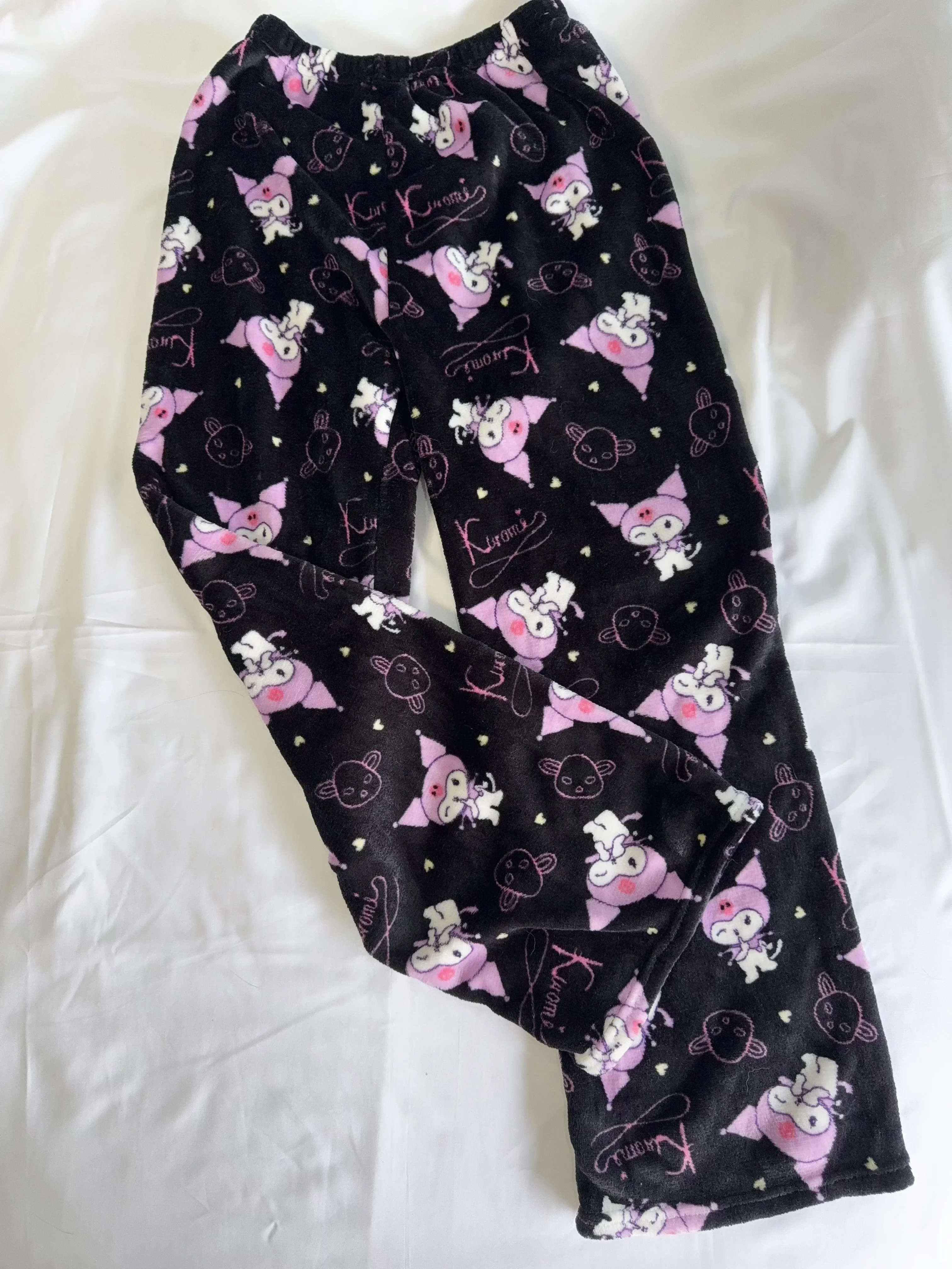 Hello Kitty Flanellen Pyjamabroek Anime Cartoon Sanrio Home Broek Kuromi Paar Thuis Nachtkleding Broek Vrije tijd Thuis Kleding