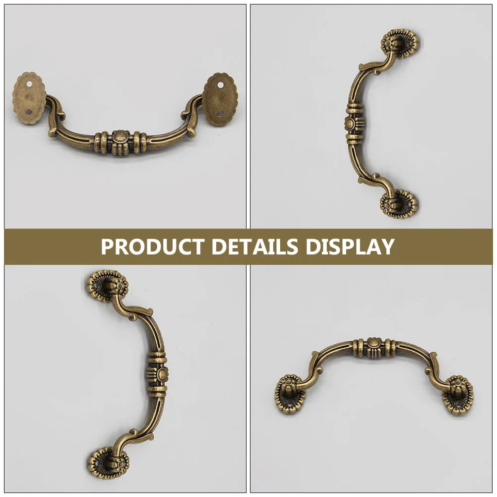 10 قطعة درج زهري أنيق يسحب مقابض خزانة على الطراز العتيق لأثاث باب خزانة المطبخ #3