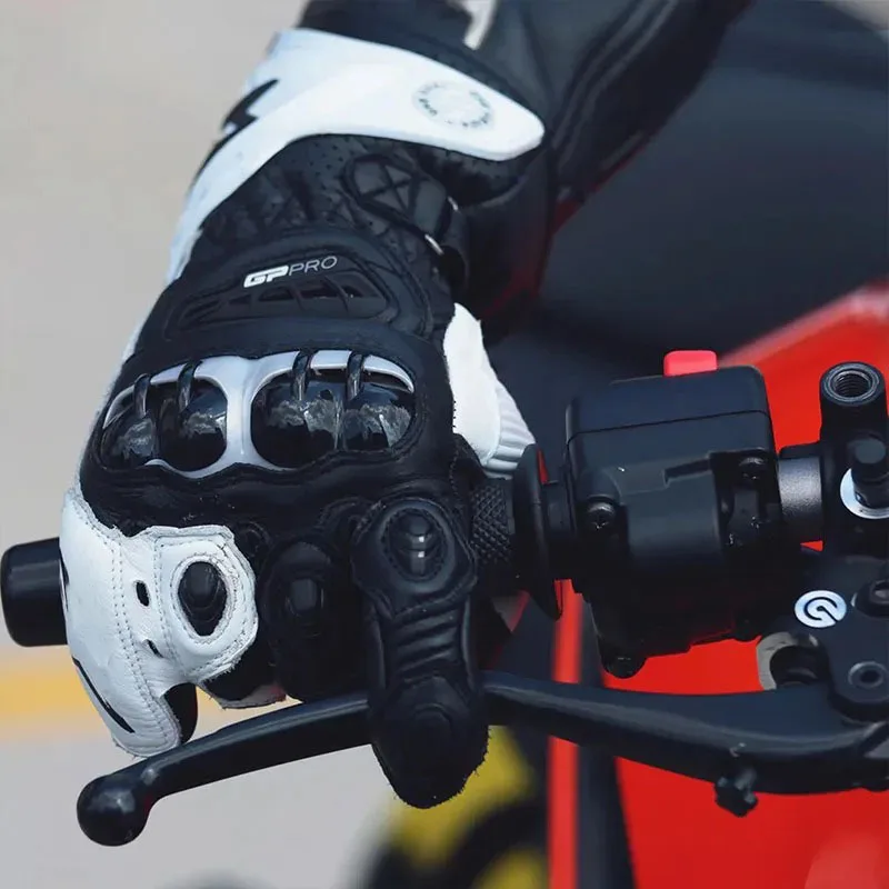 Guantes largos de cuero para motocicleta, equipo de protección sin carga, carreras M1, guantes deportivos de cuero de vaca