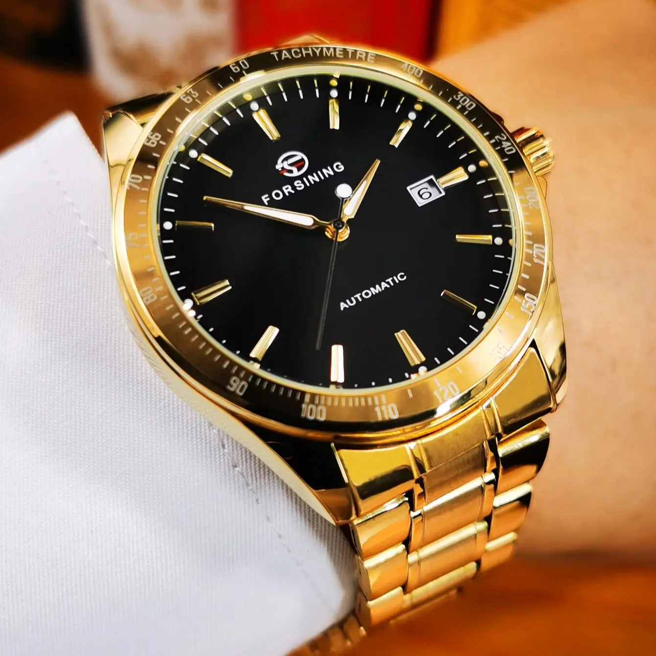 

Forsining Бизнес Механические Часы для Мужчин Календарь Минималистичный Циферблат Ремешок Из Нержавеющей Стали Модные Автоматические Мужские Часы Подарки