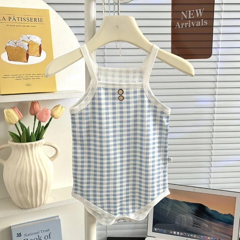 Baby Boy Infant Summer Sleeveless Bodysuit Camisole Romper Thin Outwear Crawling Jumpsuit