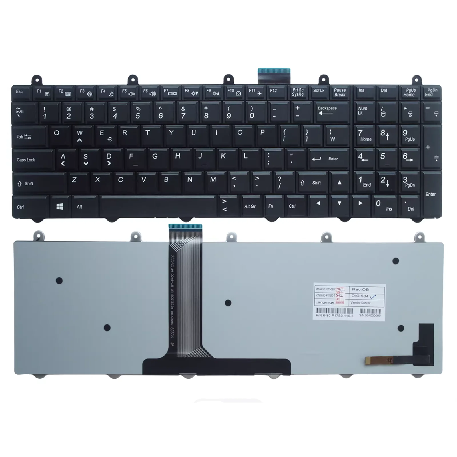 US layout MSI GT60 GT70 GT780 MS-1762 16F4 1757 16F3 16F2 1763 GT780DX GX60 GX70 16GC GP60 GE70 Ladder style hat RGB keyboard