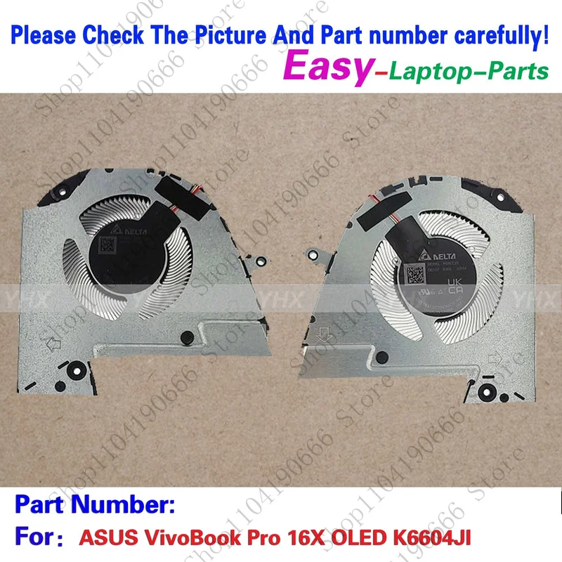 

bd New For ASUS VivoBook Pro 16X OLED K6604JI COOLING FAN R+L.
