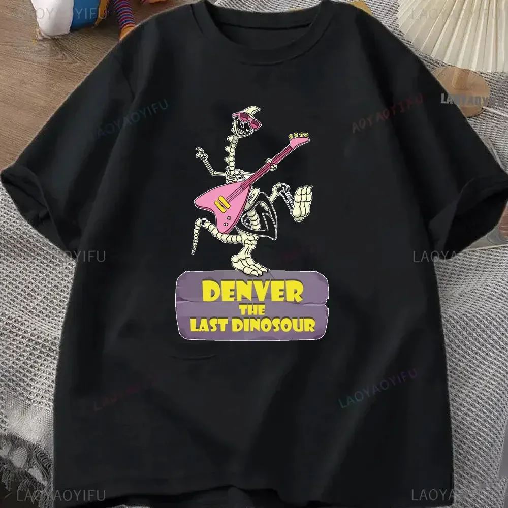 Neon Round Collar TShirt Denver The Last Dinosaur Jeremy Cartoons Fabric Basic Cartoon T Shirt Girl Clothes New Design Hot Sale view 5