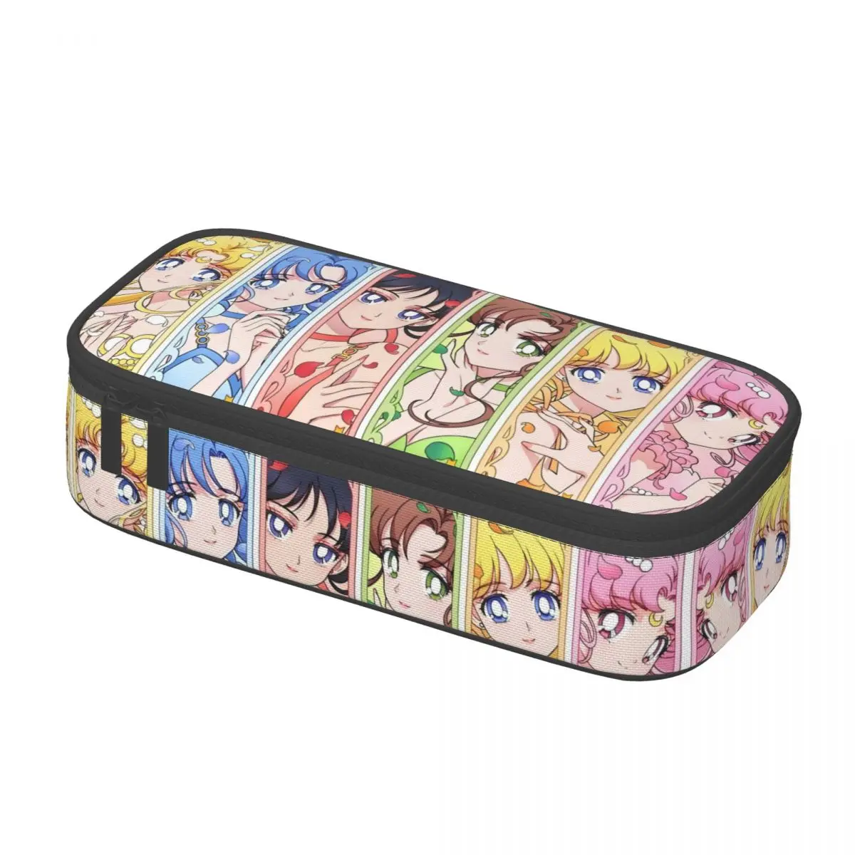 Korean Japane Superhero Sailor Pencil Cases for Girls Boys Anime TV Shojo Girl Moon Large Storage Pen Bag Box School Accessories