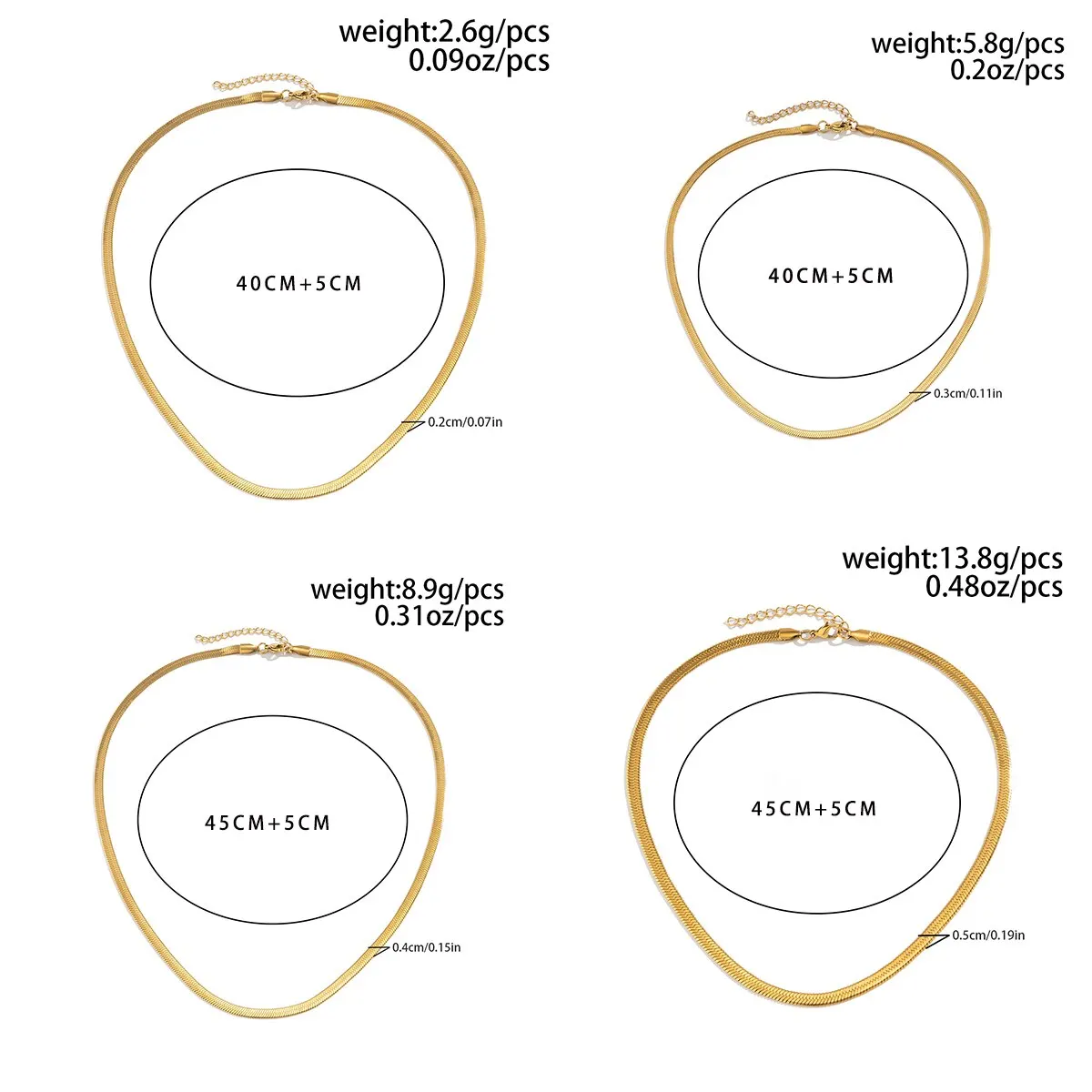 High Quality Unisex Stainless Steel Flat Snake Chain Necklace for Women Vintage Gold Color Choker Neck Jewelry Accessories Men image 4