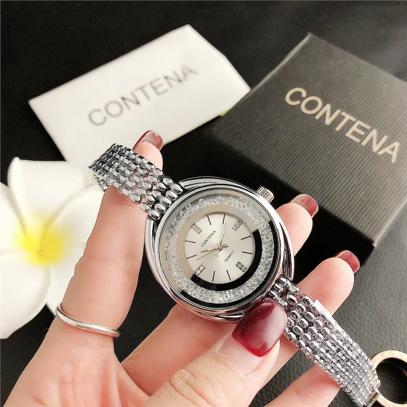 -Reloj de borde suministro de tendencia de moda pequeño Kit de reloj de cuarzo móvil para mujer