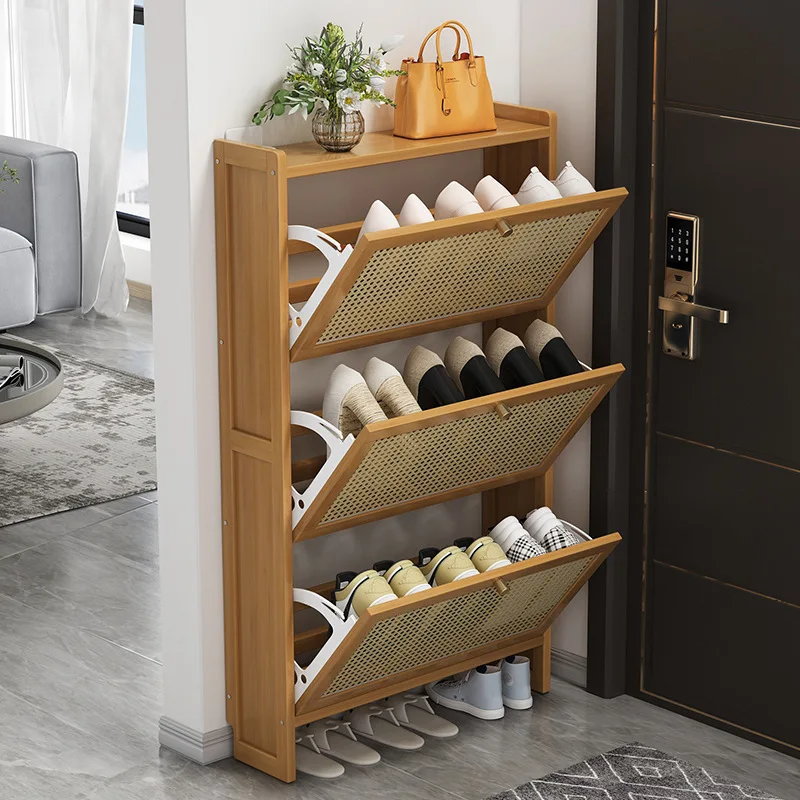 Dust-proof ultra-thin extremely narrow Shoe rack at the door Household multi-layer space-saving