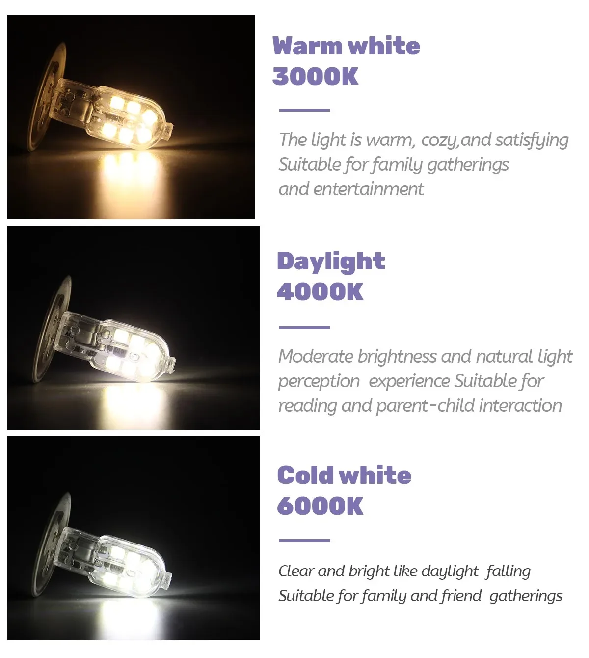 20 قطعة G4 LED COB مصباح 1.2 واط 2 واط 3 واط COB LED لمبة التيار المتناوب/تيار مستمر 12 فولت Lampada 3000 كيلو 4000 كيلو 6000 كيلو LED COB أضواء الثريا استبدال الهالوجين #6