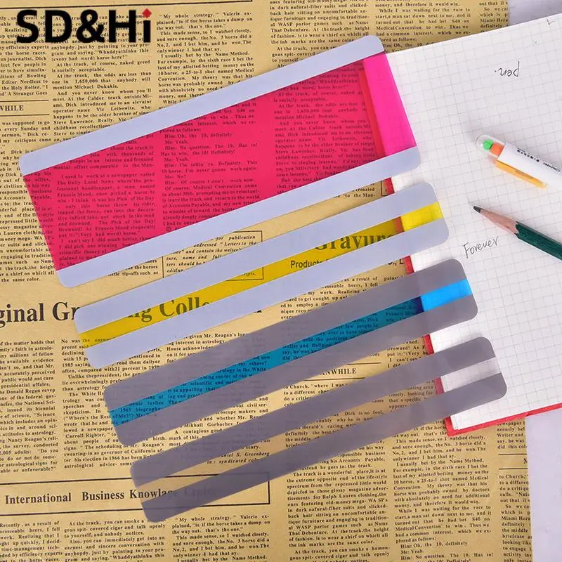 1set Reading Guide Strips Highlighter Colored Overlays Bookmark Read Strips Kid Gift