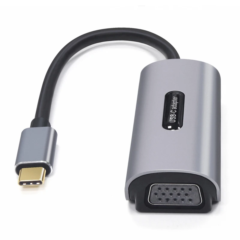 

Plug And Play Usb C To HDMI-compatible Vga Dock Hub 3-in-1 Type C To HDMI-compatible Vga Hub Usb 3.0 Port 1080p Vga 4k 30hz