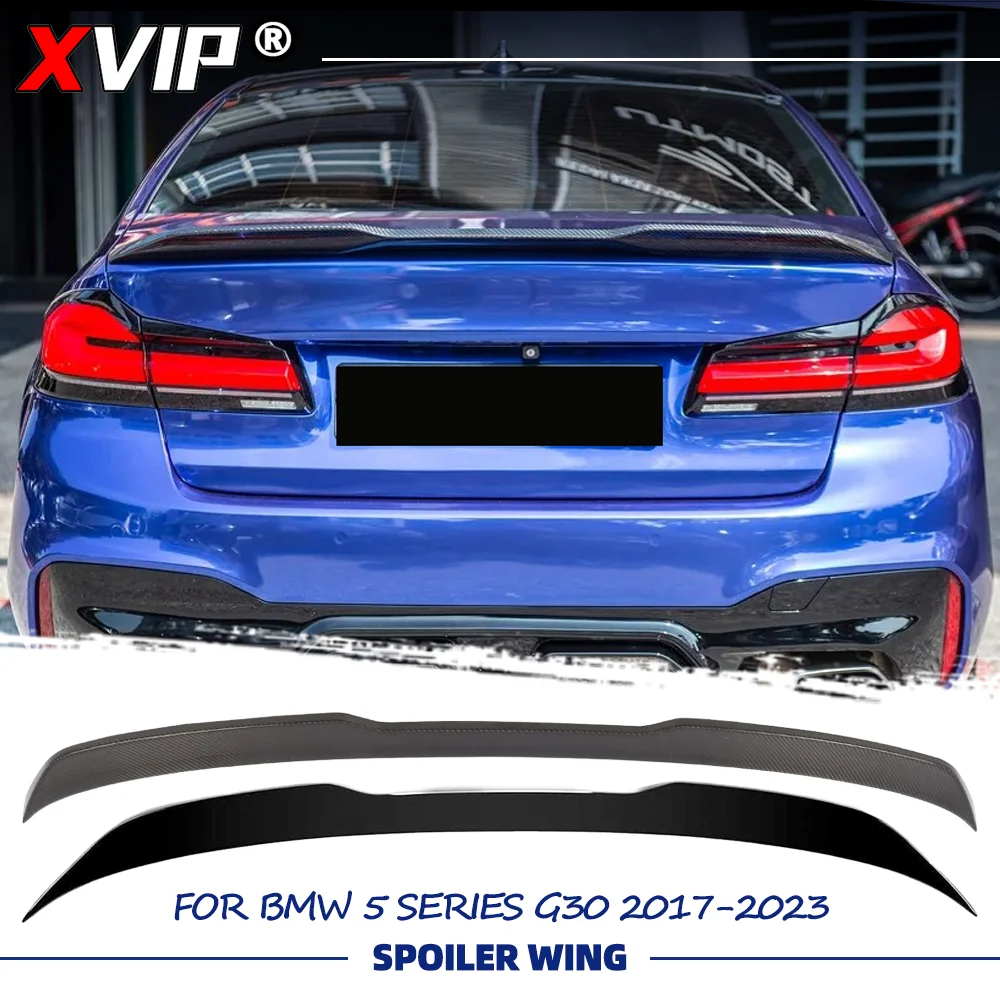 

Задний спойлер XVIP PRO Style с глянцевым черным покрытием и эффектом карбона для BMW 5 серии 2017-2023 G30 4-дверный седан M5 F90