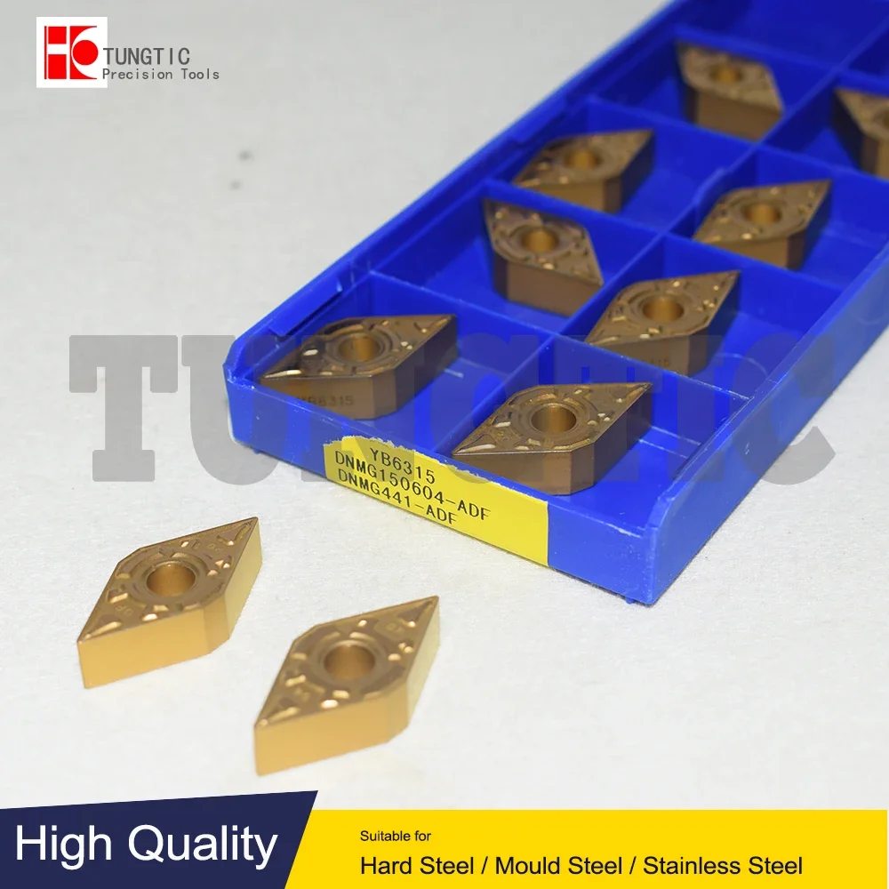 DNMG150604-ADF YB6315 DNMG441-ADF Carbide Turning Tools Inserts Machining Lathe Double sided Negative-Finishing