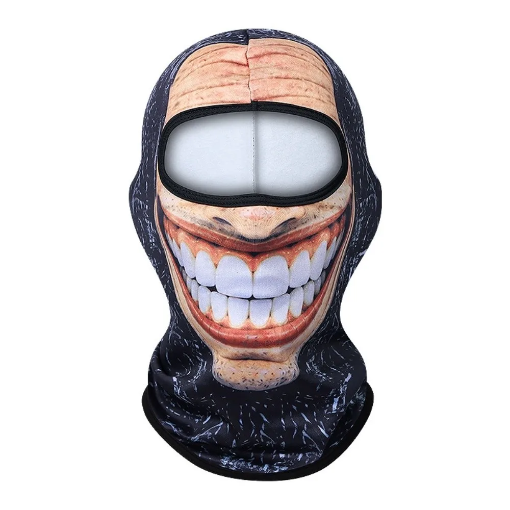 3D Face Print Old Man Balaclava Face Mask Full Coverage Windproof Winter Mask Cover Breathable Realistic Ski Mask Hood